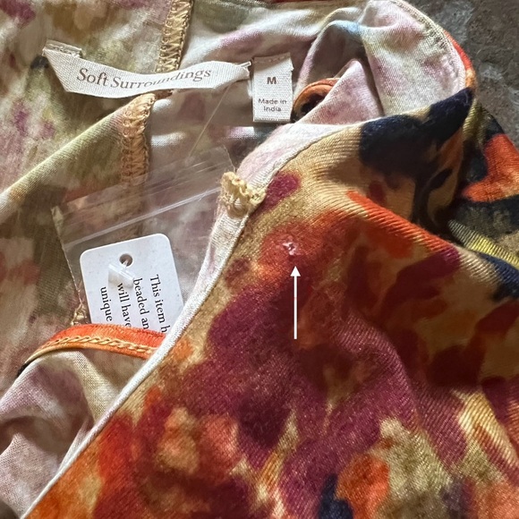 ⭐️BOGO FREE⭐️ SOFT SURROUNDINGS NWT Vibrant Floral Cape Maxi Dress - Picture 8 of 10